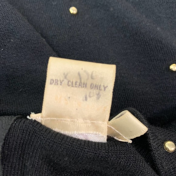 Ann Wi Womens Sweater Size Small Black Wool Blend Studded Ornate Pullover Artsy - Picture 8 of 11